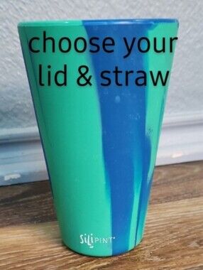Silipint 16 oz Straw Tumbler Headwaters Blue Teal Green